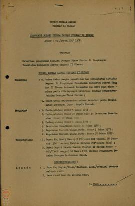Surat Instruksi Bupati Kepala Daerah Tingkat II Sleman No. 07/Instr.KDH/1988 tanggal 4 Juni 1988 ...