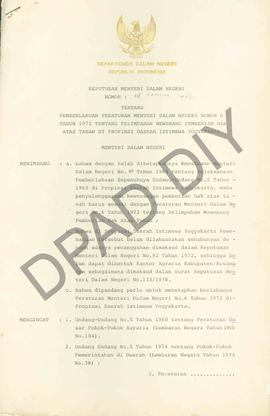 Keputusan Menteri Dalam Negeri RI Nomor: 68 Tahun 1984 tentang  pemberlakuan Peraturan Menteri Da...