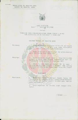 Surat Keputusan Gubernur Akademi TNI Angkatan Udara Nomor: SKEP/54/XII/1996 tentang Pemberian Tan...