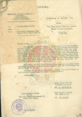 Permohonan hak milik atas tanah pemerintah di Karangwaru, Tegalrejo, Yogyakarta, atas nama Sdr, S...