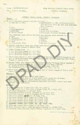 Surat Keputusan Gubernur Kepala  Daerah Istimewa Yogyakarta Nomor : 788/SK/HP/BPN/1991 tanggal 8 ...