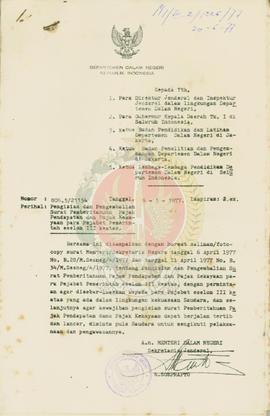 Pengumuman kepala Kanwil V Dirjend Pajak Jawa Tengah No 267/WPJ.05/BD.0201/1977 tentang pajak pen...