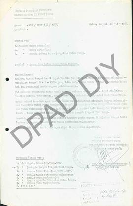 Surat dari Ketua Panitia Pengairan Kabupaten Kulon Progo kepada Camat Nanggulan, Girimulyo dan Ke...