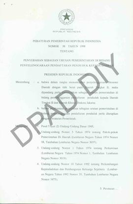 
Surat dari Sekretariat Kabinet RI kepada Gubernur Daerah Istimewa Yogyakarta tentang penyampaian...
