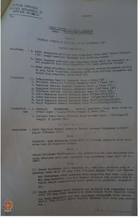 Salinan Keputusan Menteri Pertanian Nomor 724/Kpts/Tp.270/9/1984 tentang Larangan Penggunaan Pest...