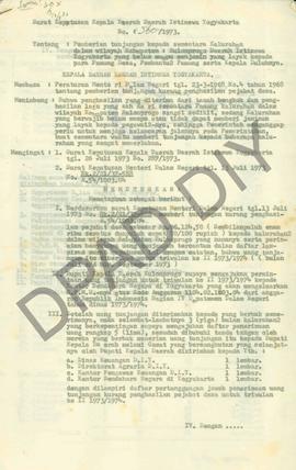 Surat Keputusan Kepala Daerah DIY No. 360/1973 tanggal 13 September 1973 tentang pemberian tunjan...