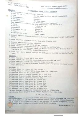 Surat Keputusan Gubernur KDH DIY No. 148/SK/HM/BPN/1989 tanggal 10 Pebruari 1989 tentang Gambar S...
