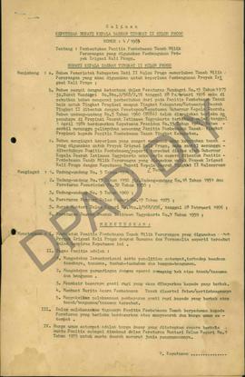 Salinan Surat Keputusan Bupati Kepala Daerah Tingkat II Kulon Progo Nomor : 4/1985 tentang pemben...