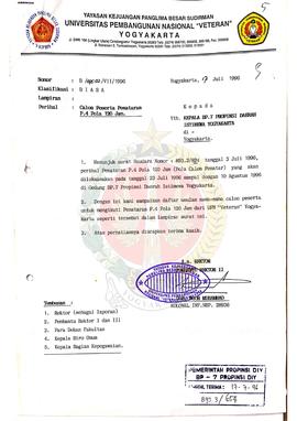 Berkas Daftar peserta penataran P-4 Pola 120 jam (calon Penatar) bagi Dosen Perguruan Tinggi Nege...