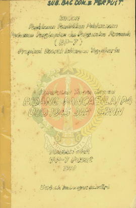 Buku Kumpulan Tanya Jawab Bidang Pancasila/P-4 UUD 1945 dan Garis-garis Besar Haluan Negara (GBHN...