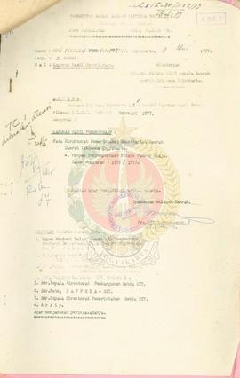 Laporan hasil pemeriksaan proyek pengadaan prasarana fisik Pamong Praja Prop. DIY 1976/1977.