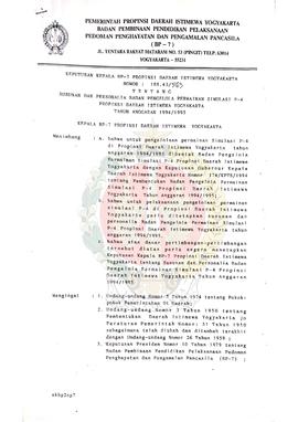 Keputusan Kepala BP-7 Provinsi Daerah Istimewa Yogyakarta Nomor: 188.43/563 Tentang Susunan dan P...