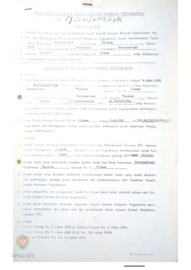 Surat Keputusan Gubernur Kepala Daerah DIY No. 27/Idz/KPTS/1986 Tanggal 14 Januari 1986 tentang P...