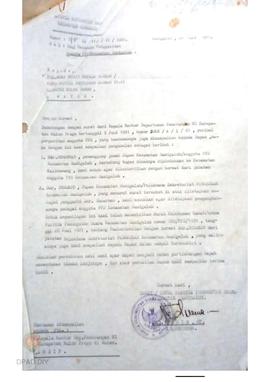 Surat dari Panitia Pemungutan Suara Kecamatan Samigaluh kepada Bupati KDH/ Ketua Panitia Pemiliha...