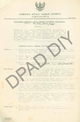 Surat Keputusan Gubernur Kepala DIY No. 60/Idz/KPTS/1988 tentang pemberian ijin kepada Pemerintah...