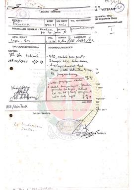 Berkas surat perihal usulan nama-nama calon penatar P-4 pada penataran P-4 Pola Pendukung 45 jam ...