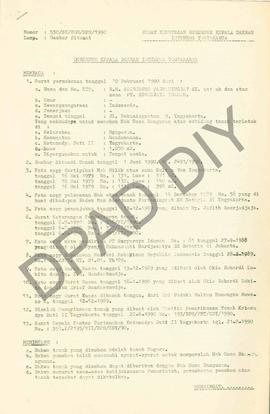 Surat Keputusan Gubernur Kepala  Daerah Istimewa Yogyakarta Nomor: 550/SK/HGB/BPN/1990 tanggal 28...