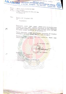 Surat dari Ketua Sekolah Tingggi Manajemen Informatika dan Komputer Akademi Manajemen Informatika...