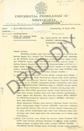 Evaluasi dari Universitas Proklamasi (45) Yogyakarta dari segi historis atas pemberian predikat P...