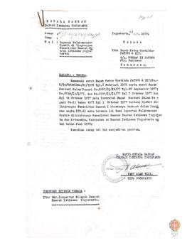 Surat Wakil Kepala Daerah Provinsi DIY No. K1/ I. 30/ 2540/ Rhs/ 78 kepada Ketua Opstibda Jateng ...