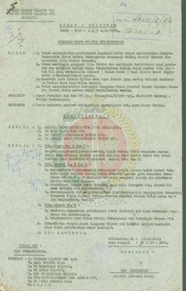 Surat perintah Komandan Resor Militer 072 Pamungkas tentang pemanfaatan tanah di Komplek asrama M...