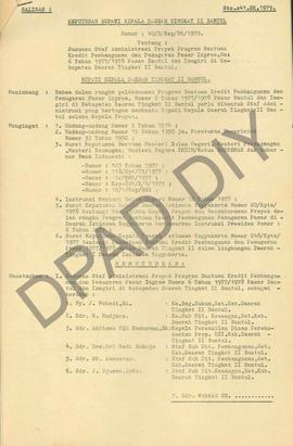 Surat Keputusan Bupati Kepala Daerah Tingkat II Bantul No. 40/B/Kept/Bt/1979 tanggal 14 Juni 1979...