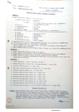 Surat Keputusan Gubernur KDH DIY No. 50/SK/HGB/DA/1987 tanggal 2 Pebruari 1987 tentang Gambar Sit...