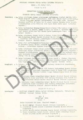 Surat Keputusan Kepala Daerah DIY No. 98/KPTS/1987 tanggal 9 Mei 1987 tentang Pembentukan Yayasan...