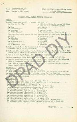 Surat Keputusan Gubernur Kepala  Daerah Istimewa Yogyakarta Nomor: 362/SK/HGB/BPN/1991 tanggal 3 ...