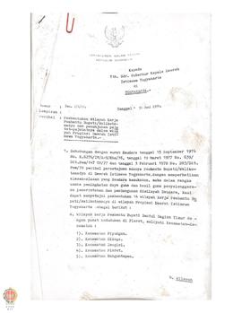 Surat Menteri Dalam Negeri  No Pem.7/04/1922 kepada Gubernur Daerah Istimewa Yogyakarta tentang p...