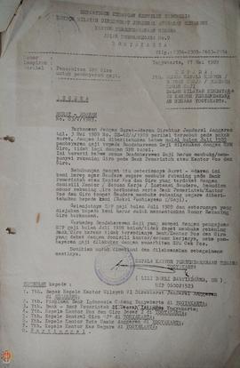 Surat Edaran Kepala Kantor Perbendaharaan Negara (KPN) Yogyakarta Nomor : 03/V/ 1989 tanggal 17 M...