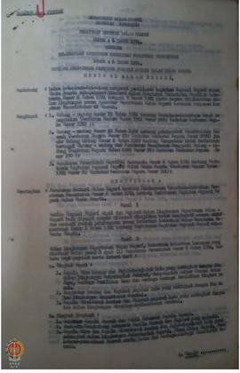 Salinan peraturan Menteri Dalam Negeri Nomor: 6 tahun 1974 tentang  pelaksanaan ketentuan pemerin...