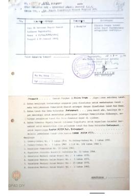 Surat Keputusan Gubernur Kepala Daerah DIY No. 133/Idz/KPTS/1985 tanggal 7 Oktober 1985 tentang P...