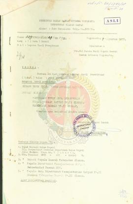 Laporan hasil pemeriksaan pada bidang umum urusan kesejahteraan rakyat Dati II Sleman 1977/1978.