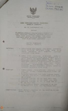 Surat Keputusan Menteri Penerangan Republik Indonesia Nomor : 101/KEP/Menpen/ 1996 Tentang Pelimp...