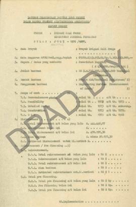 Laporan Pelaksanaan Bantuan Luar Negeri Proyek Irigasi Kali Progo Yogyakarta, Tahun Dinas  1976/1...