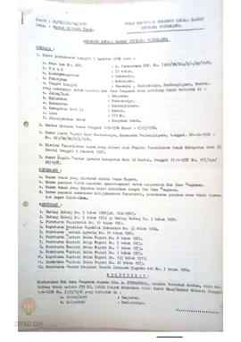 Surat Keputusan Gubernur Kepala Daerah DIY No. 83/SK/HGB/DA/1987 tanggal 18 Pebruari 1987 tentang...