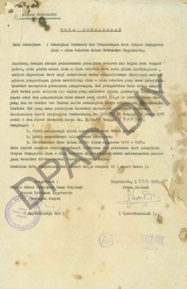 Surat dari Aneka Tehnik Yogyakarta kepada Dinas Pekerjaan Umum Provinsi DIY perihal nota penjelas...