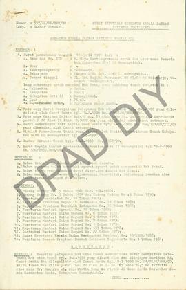 Surat Keputusan Gubernur Kepala  Daerah Istimewa Yogyakarta Nomor : 557/SK/HP/BPN/1990 tanggal 30...