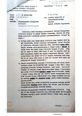 Surat PPD Tk I. No. 123/22/VII/81 kepada Ketua PPD II Se-DIY tentang Penyempurnaan Keanggotaan PA...