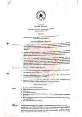 Instruksi Presiden Republik Indonesia No: 2 Tahun 1994 tentang Peningkatan Penataran Pedoman Peng...