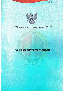 Bandel buku Daftar Riwayat Hidup peserta penataran dari Badan Administrasi Kepegawaian Negara ata...