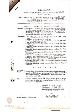 Keputusan Camat/Ketua panitia pemungutan suara Kecamatan Samigaluh No. 005/PPS/1981 tentang pembe...