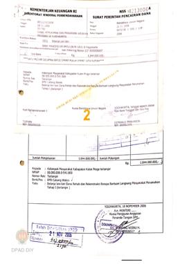 Surat Perintah Pencairan Dana kepada Kelompok Masyarakat Kabupaten Kulon Progo untuk Belanja Lain...
