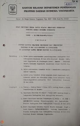 Surat Keputusan Kepala Kantor Wilayah Departemen Penerangan Provinsi Daerah Istimewa Yogyakarta N...
