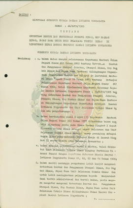 Surat dari Sekretariat Wilayah Daerah Provinsi Daerah Istimewa Yogyakarta kepada Ketua BP-7 Daera...