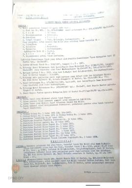 Surat Keputusan Gubernur KDH DIY No. 132/SK/HM/DA/1988 tanggal 1 Maret 1988 tentang Daftar dan Ga...