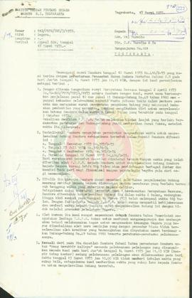 Pelelangan jaminan tanah Sdr, Ws. Murwito Direktur CV. Murwito No 101 V oleh Panitia Piutang Nega...