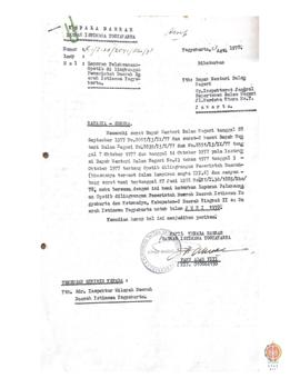Surat Wakil Kepala Daerah Provinsi DIY No. K1/ I. 30/ 2541/ Rhs/ 78 kepada Mendagri Up. Irjen Dep...