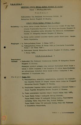 Surat Keputusan Bupati Kepala Daerah Tingkat II Sleman No 084/ Kep.  KDH/1988 Tanggal 29 April 19...